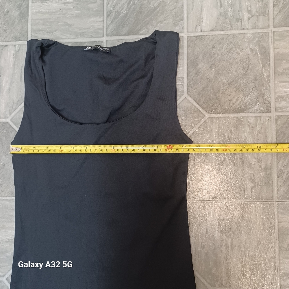 Zara Blouse Stratch Size S Black Fitted Sleeveless Tank Top - Picture 12 of 12